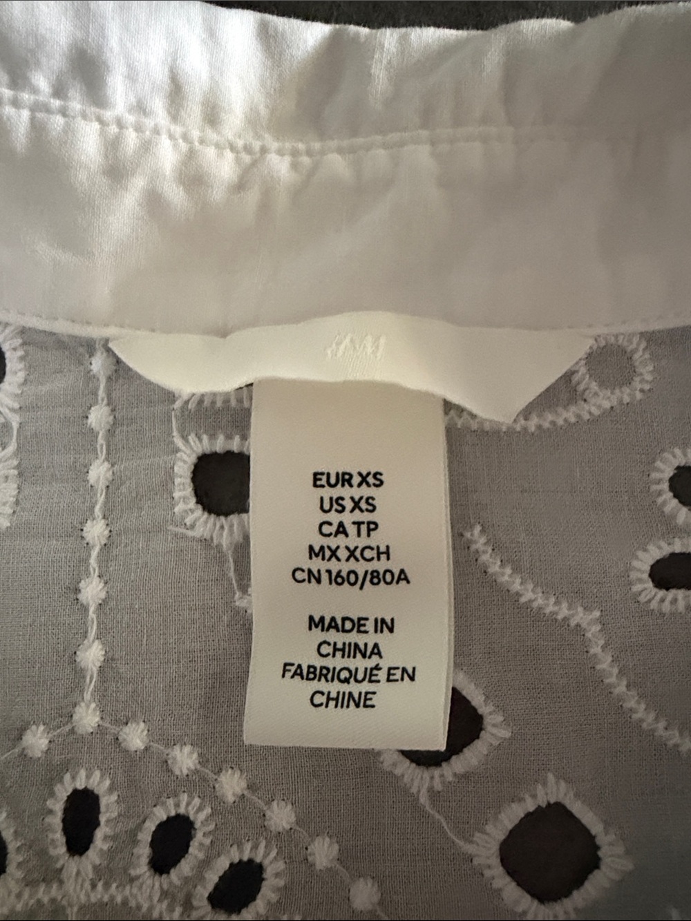 H&M Eyelet Embroidered Cotton Shirt - Picture 10 of 13